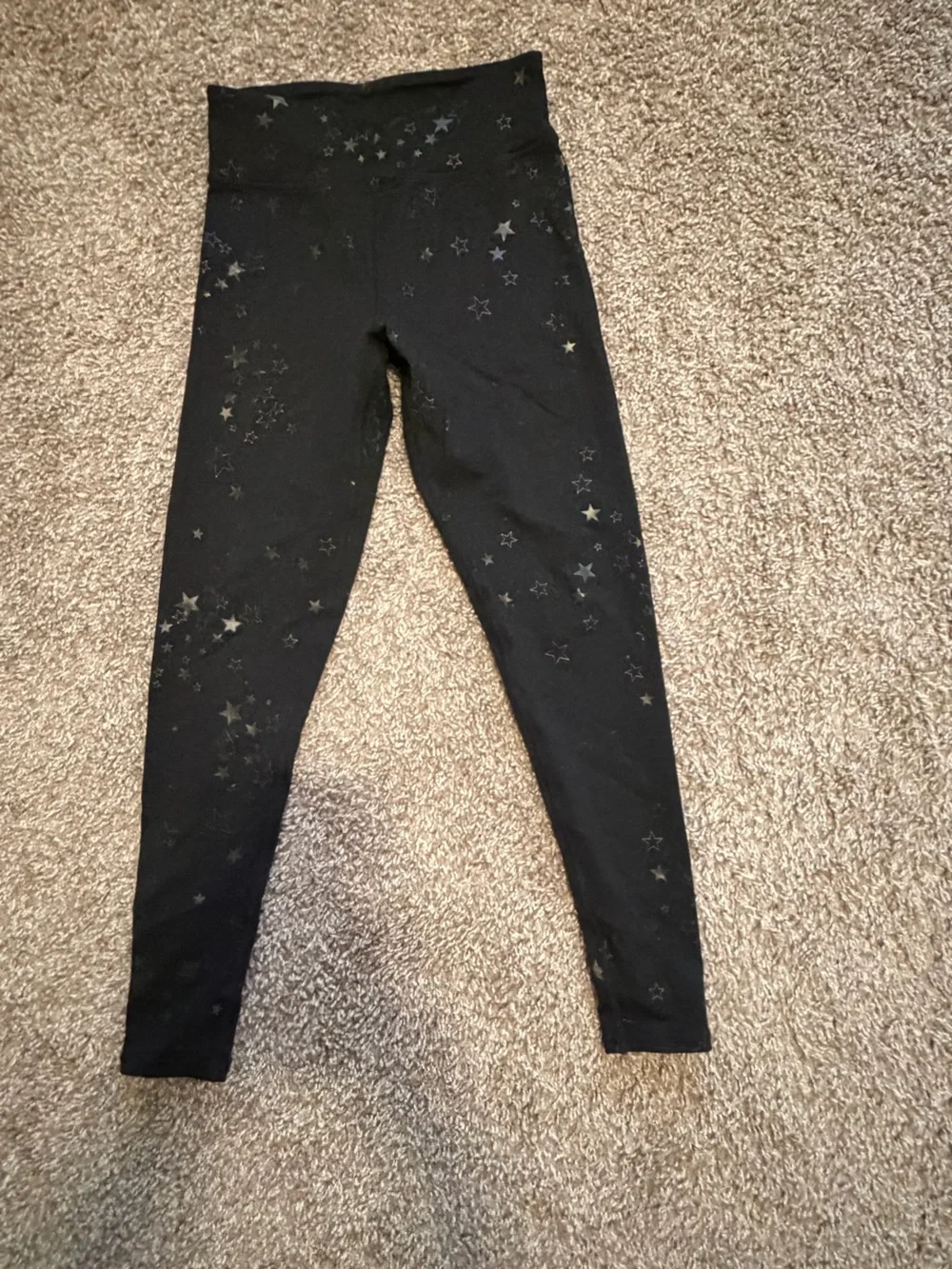 Spiritual Gangster girls black star print active leggings size 10